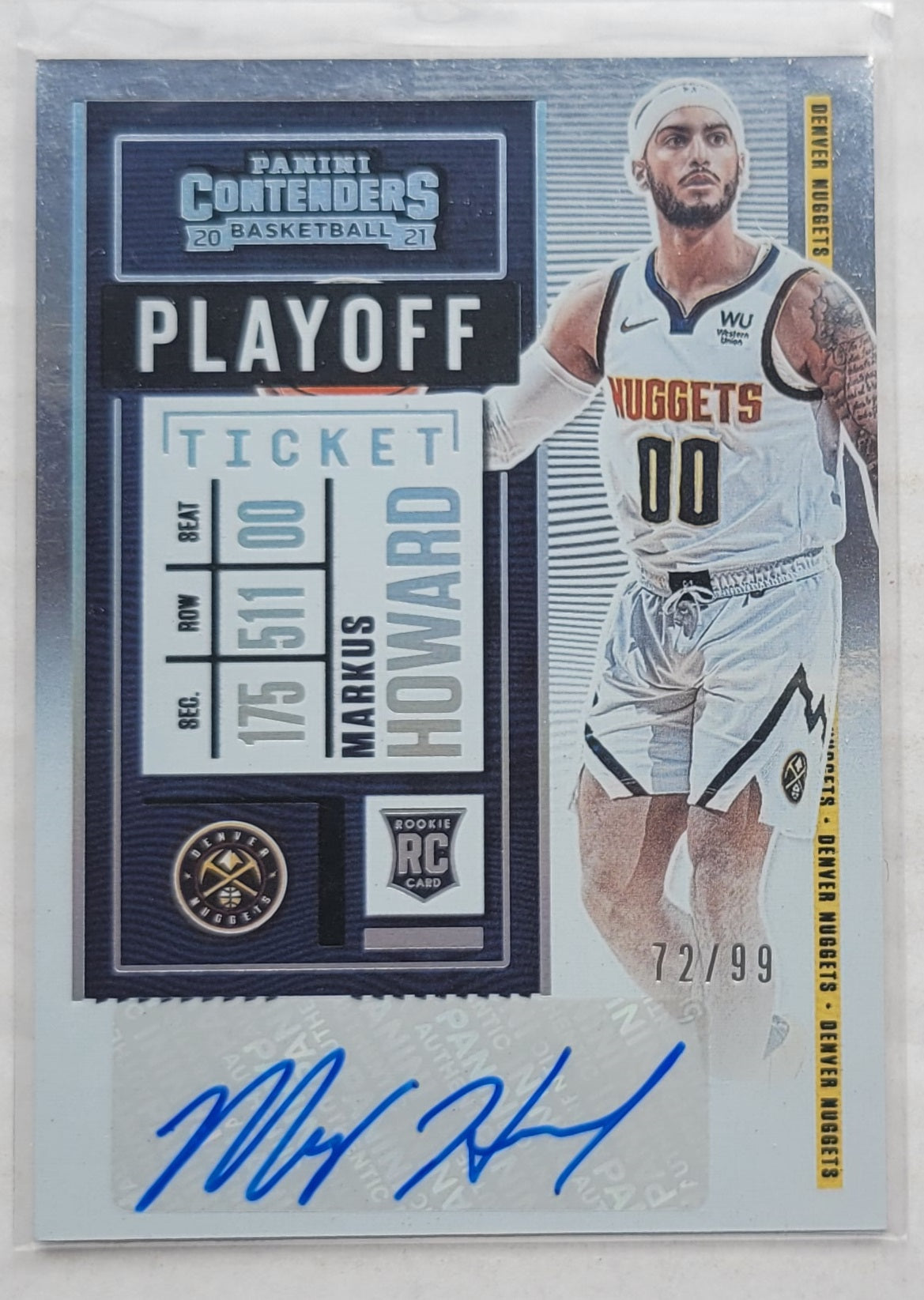 Markus Howard - 2020-21 Panini Contenders Playoff Ticket #163 AU - 72/99