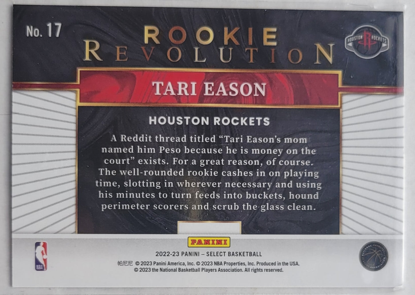 Tari Eason - 2022-23 Select Rookie Revolution #17