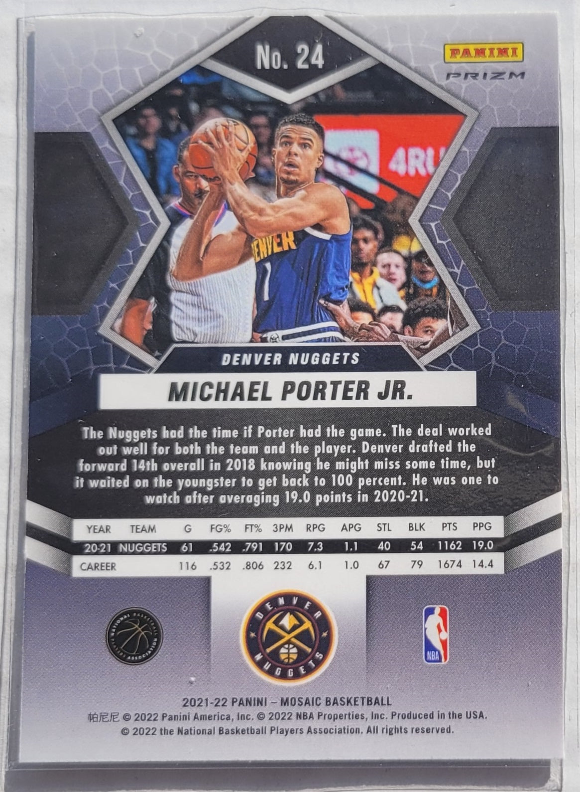 Michael Porter Jr. - 2021-22 Panini Mosaic Mosaic Green #24