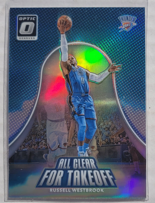 Russell Westbrook - 2017-18 Donruss Optic All Clear for Takeoff Fast Break Holo #11