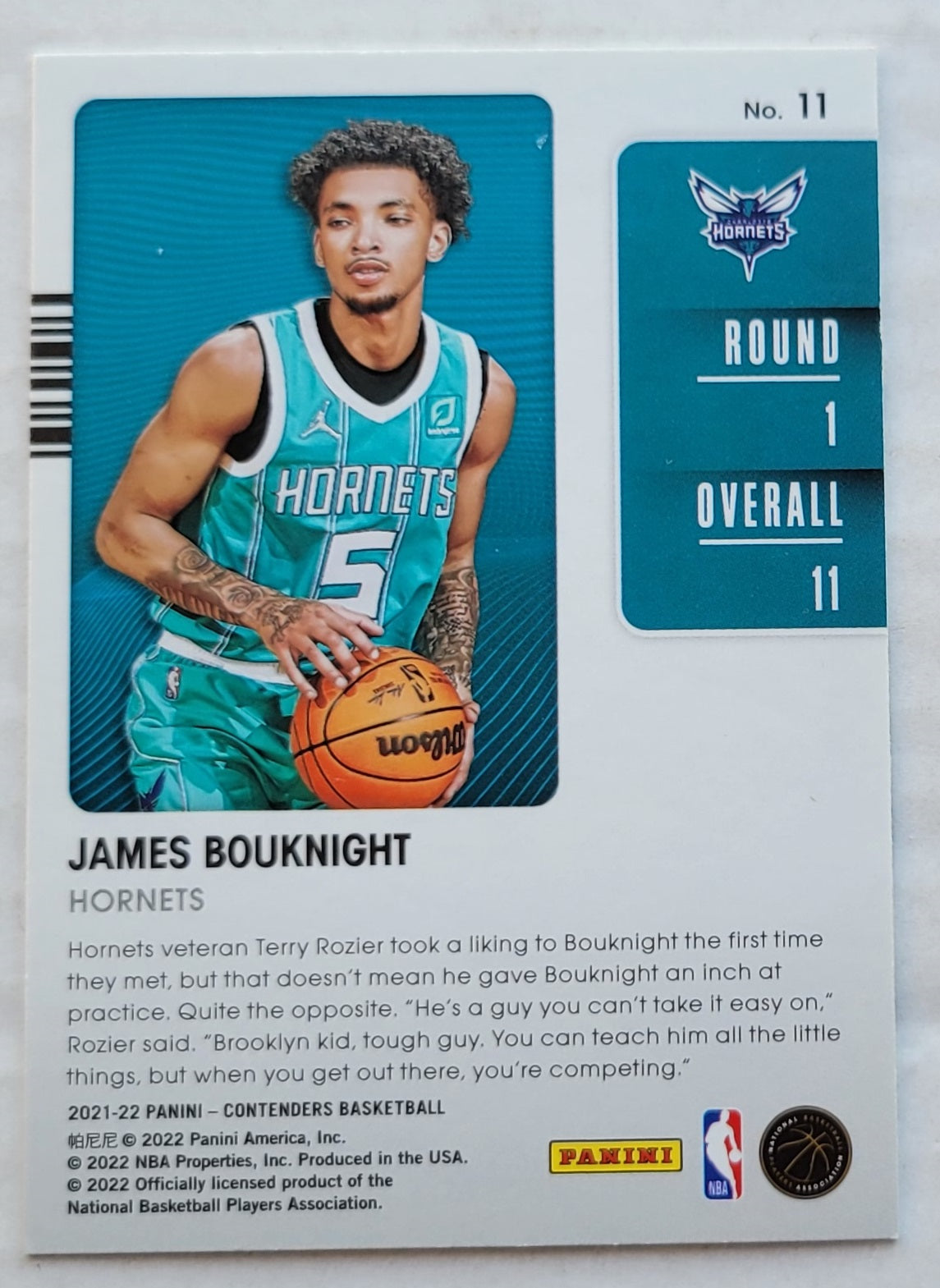 James Bouknight - 2021-22 Panini Contenders '21 Draft Class Contenders #11