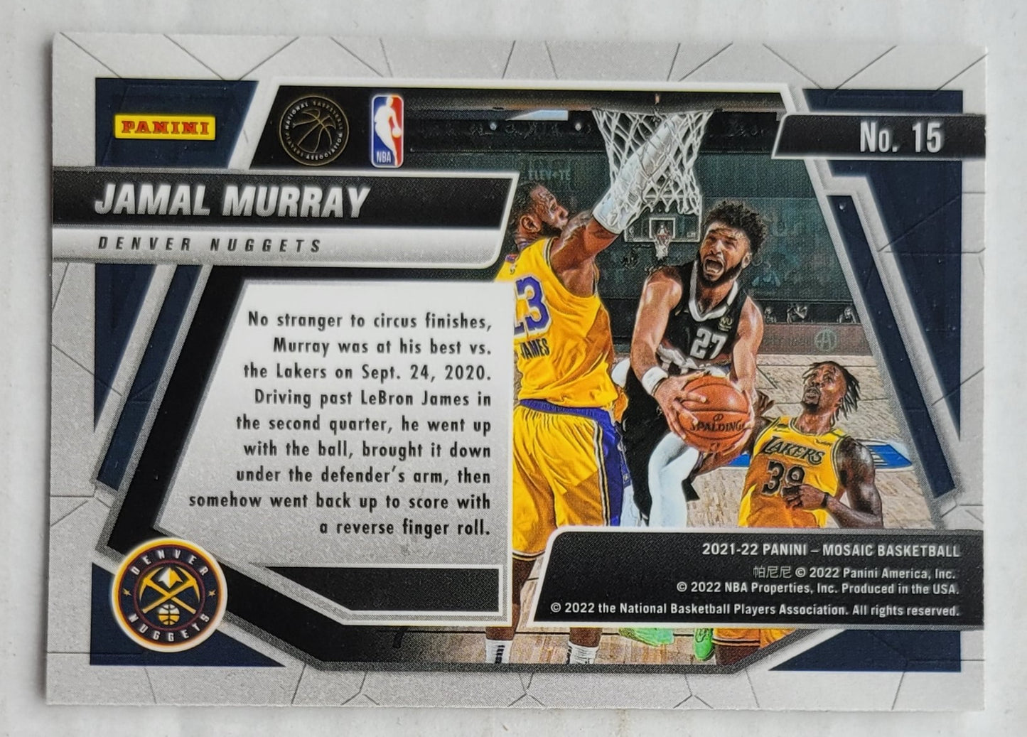 Jamal Murray - 2021-22 Panini Mosaic Moments in Time #15