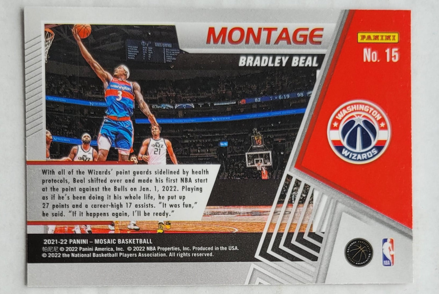 Bradley Beal - 2021-22 Panini Mosaic Montage #15