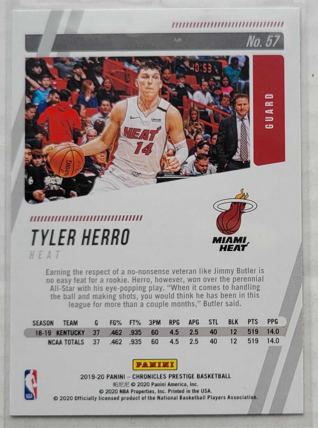 Tyler Herro - 2019-20 Panini Chronicles #57 RC Prestige