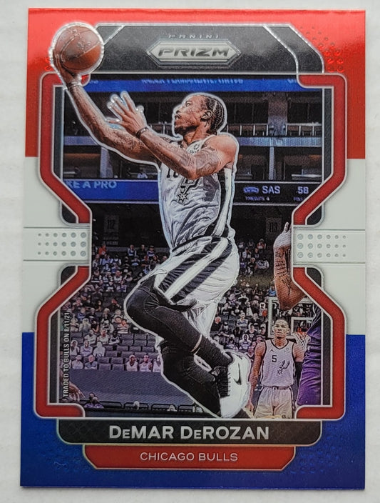 DeMar DeRozan - 2021-22 Panini Prizm Prizms Red White and Blue #113