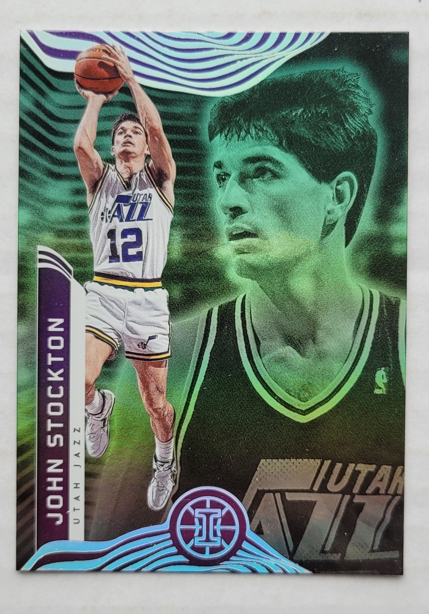 John Stockton - 2021-22 Panini Illusions Trophy Collection Emerald #139