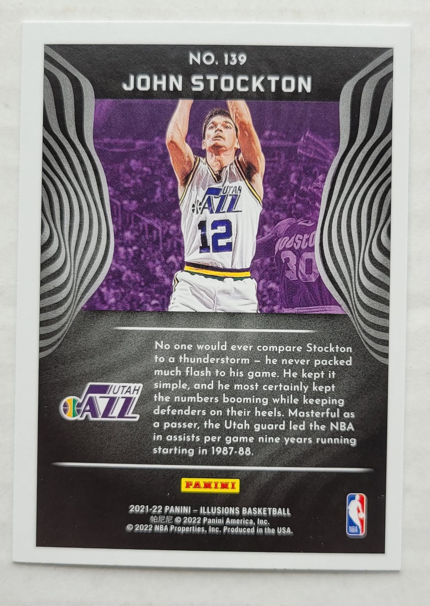 John Stockton - 2021-22 Panini Illusions Trophy Collection Emerald #139