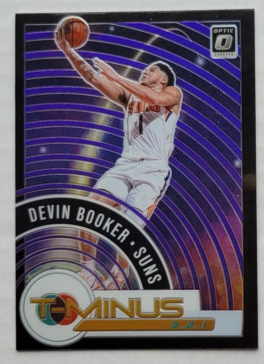 Devin Booker -  2020-21 Donruss Optic T-Minus 3 2 1 Purple #12