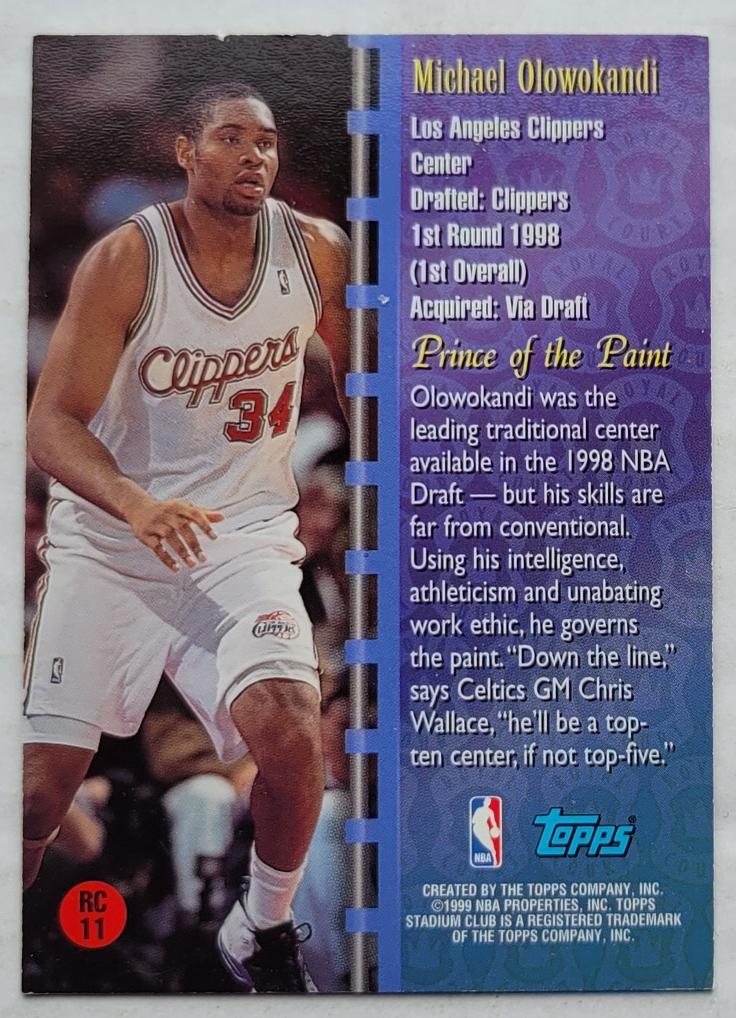 Michael Olowokandi - 1998-99 Stadium Club Royal Court #RC11