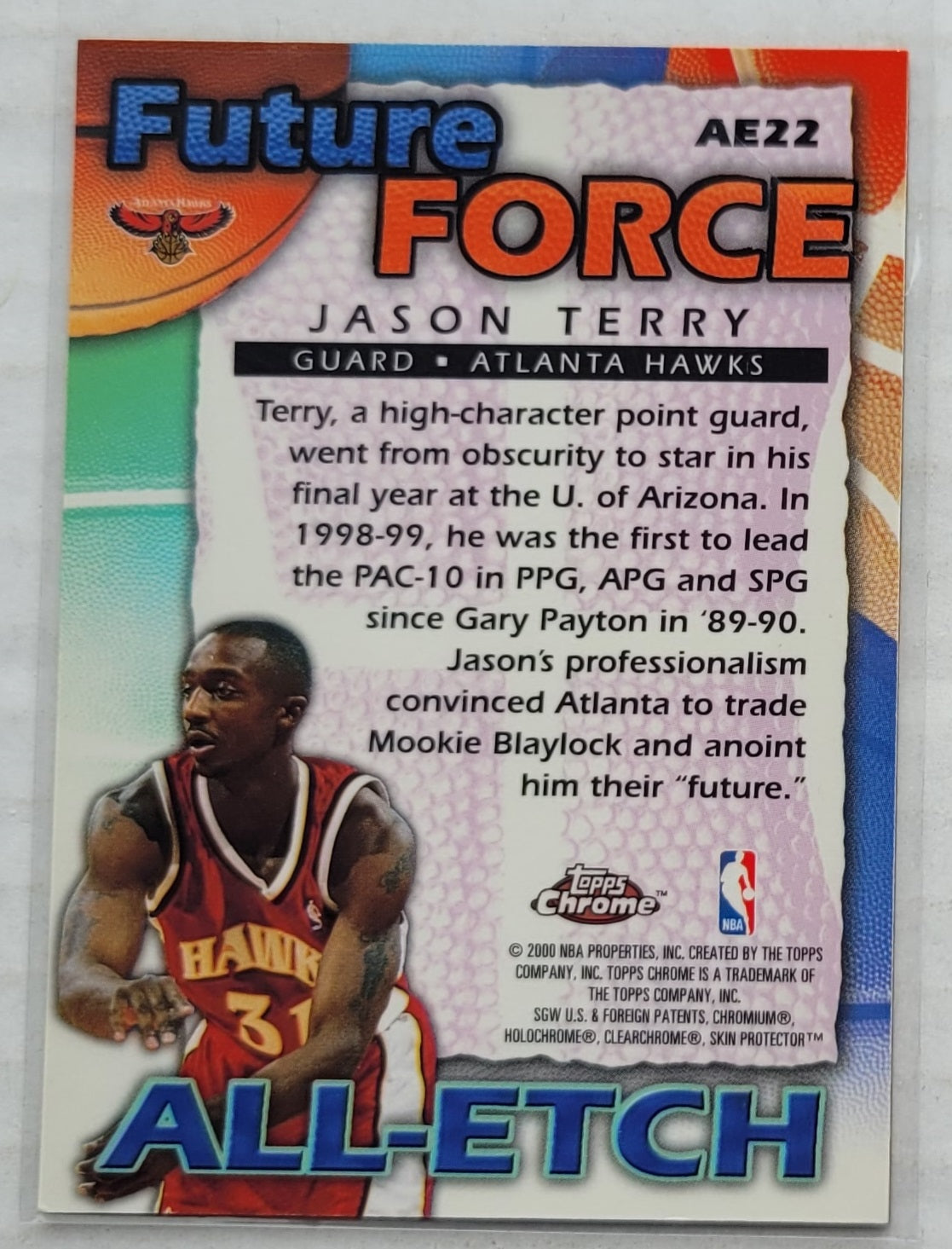 Jason Terry - 1999-00 Topps Chrome All-Etch #AE22