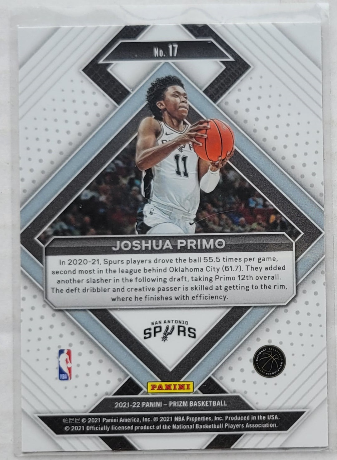 Joshua Primo - 2021-22 Panini Prizm Emergent #17