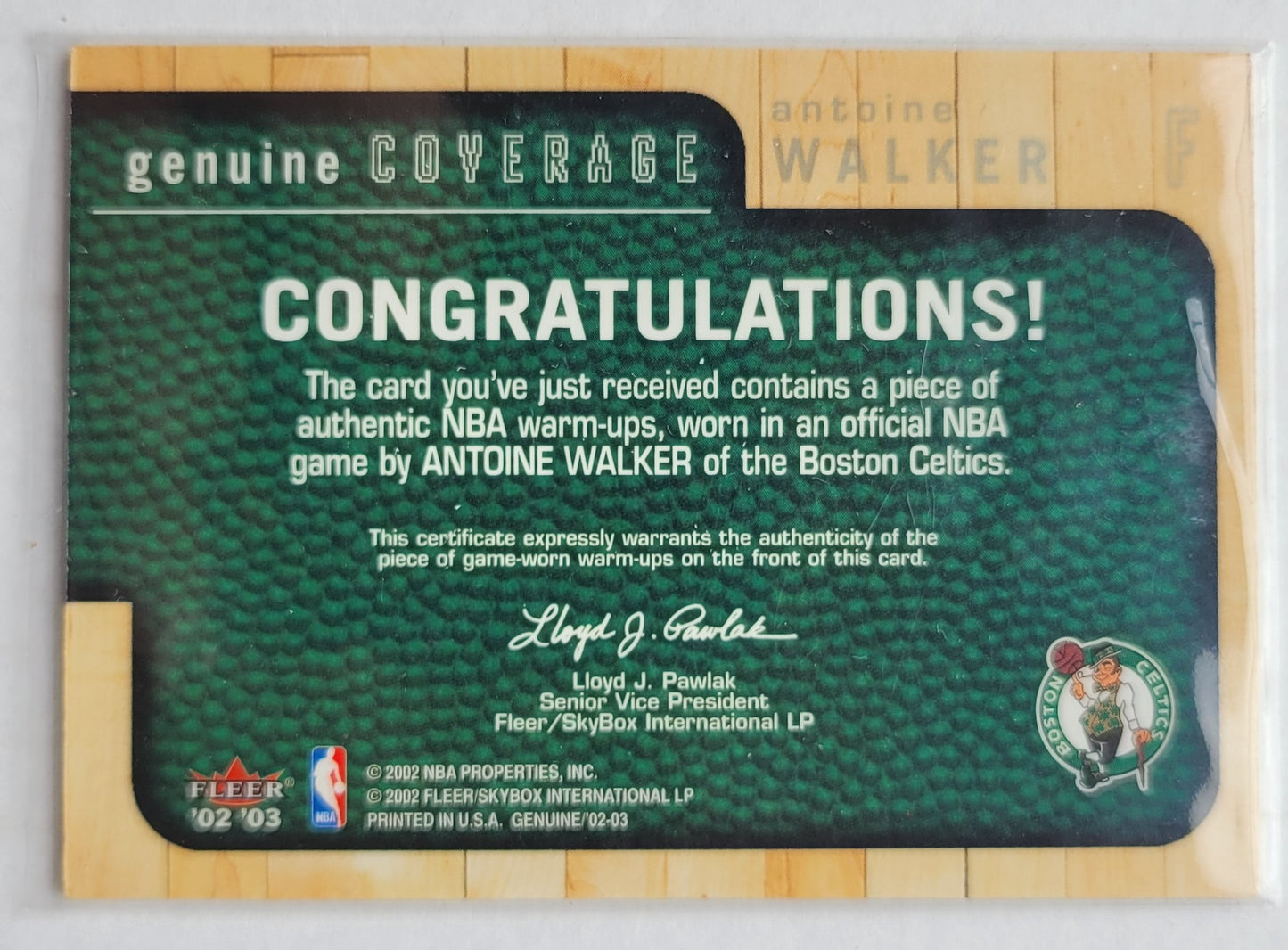 Antoine Walker - 2002-03 Fleer Genuine Coverage #15