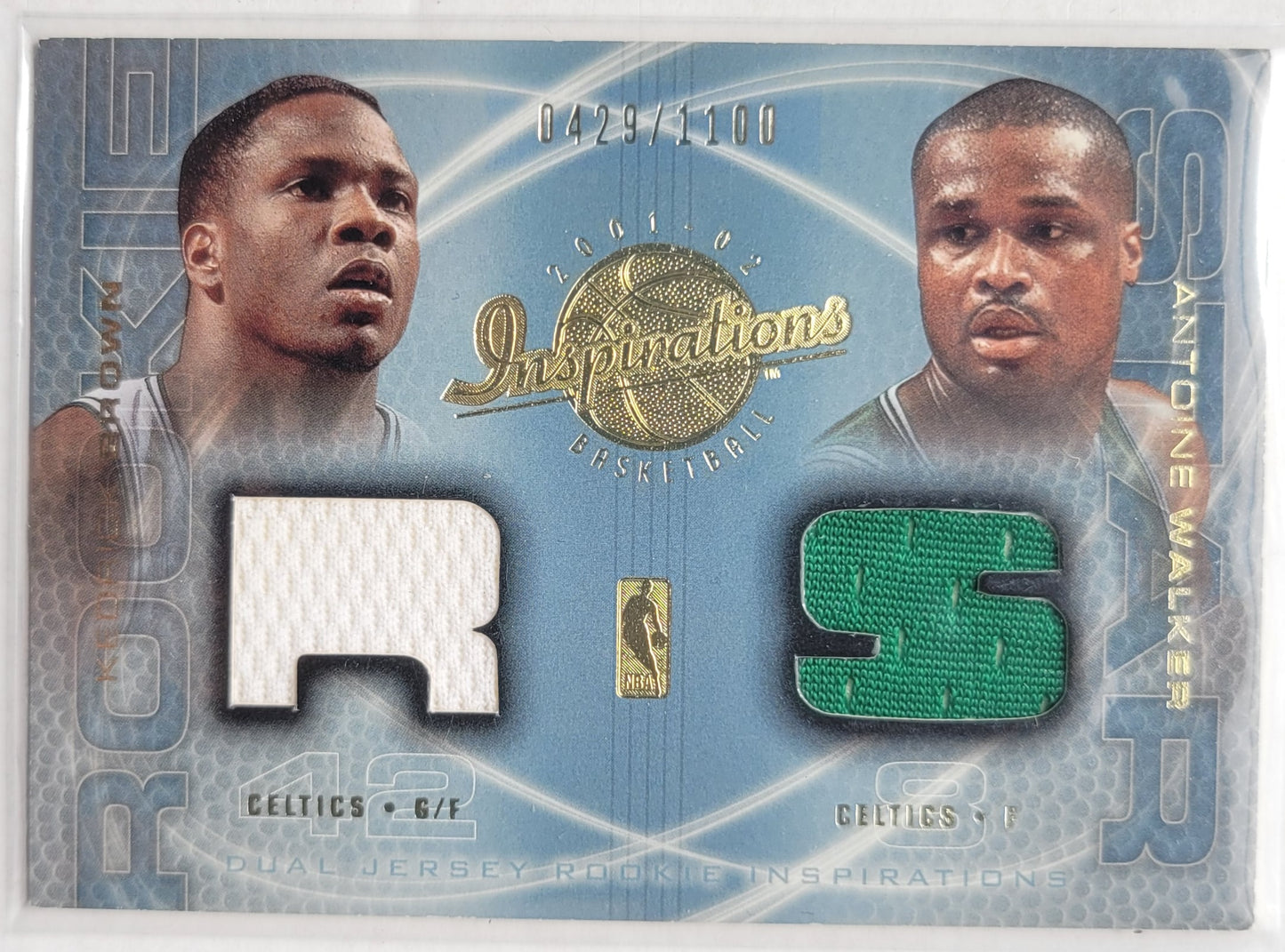 Antoine Walker / Kedrick Brown - 2001-02 Upper Deck Inspirations #130 JSY RC - 0429/1100