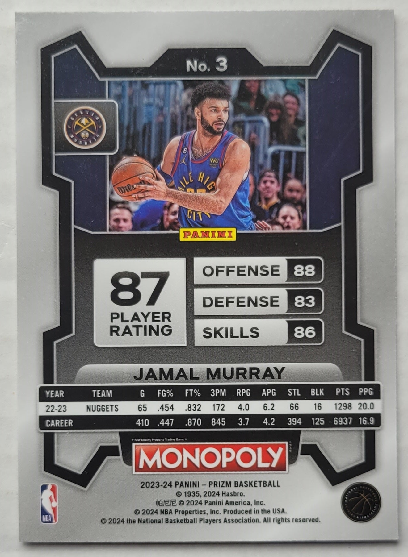 Jamal Murray - 2023-24 Panini Prizm Monopoly #3