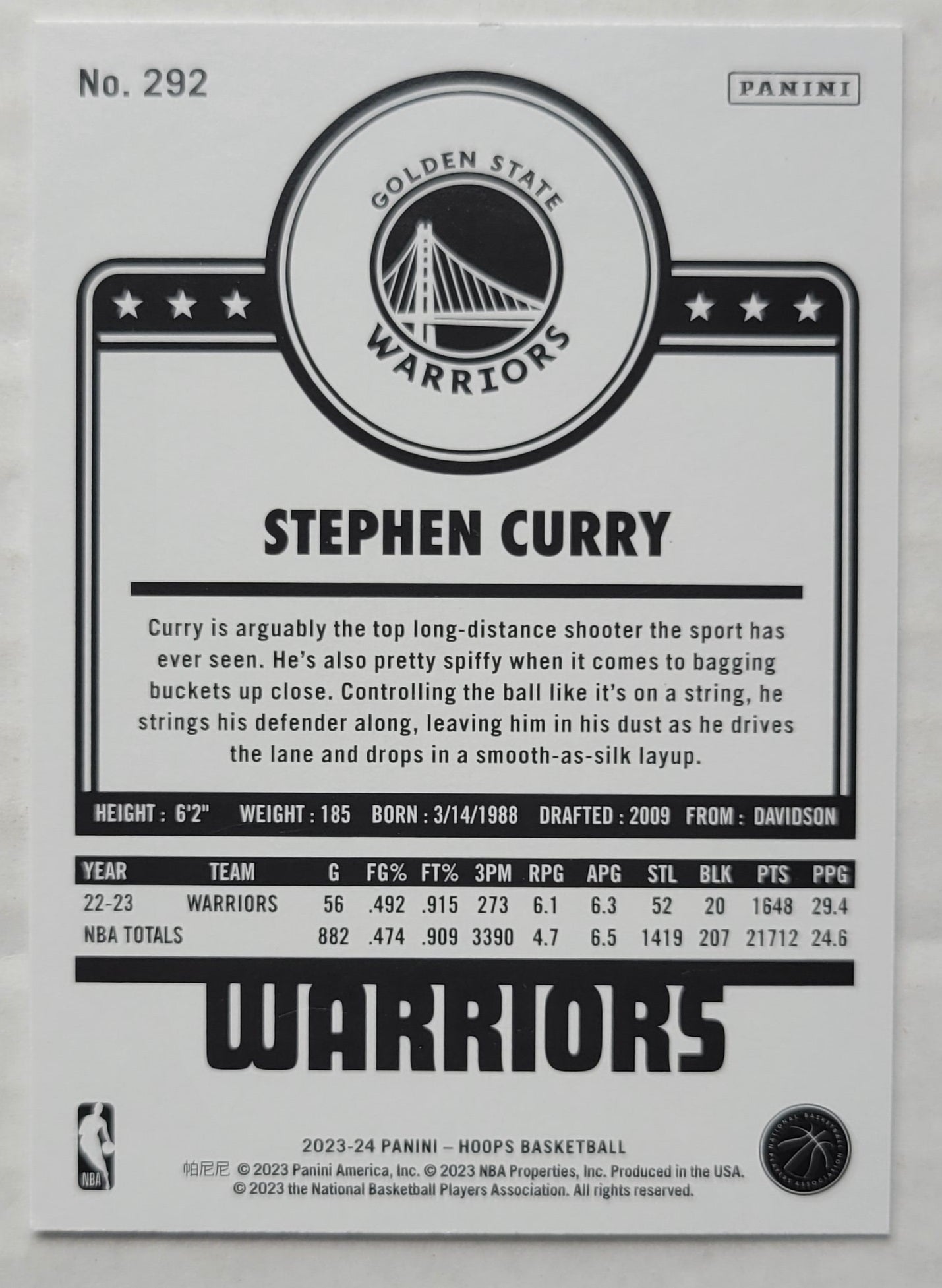 Stephen Curry - 2023-24 Hoops #292