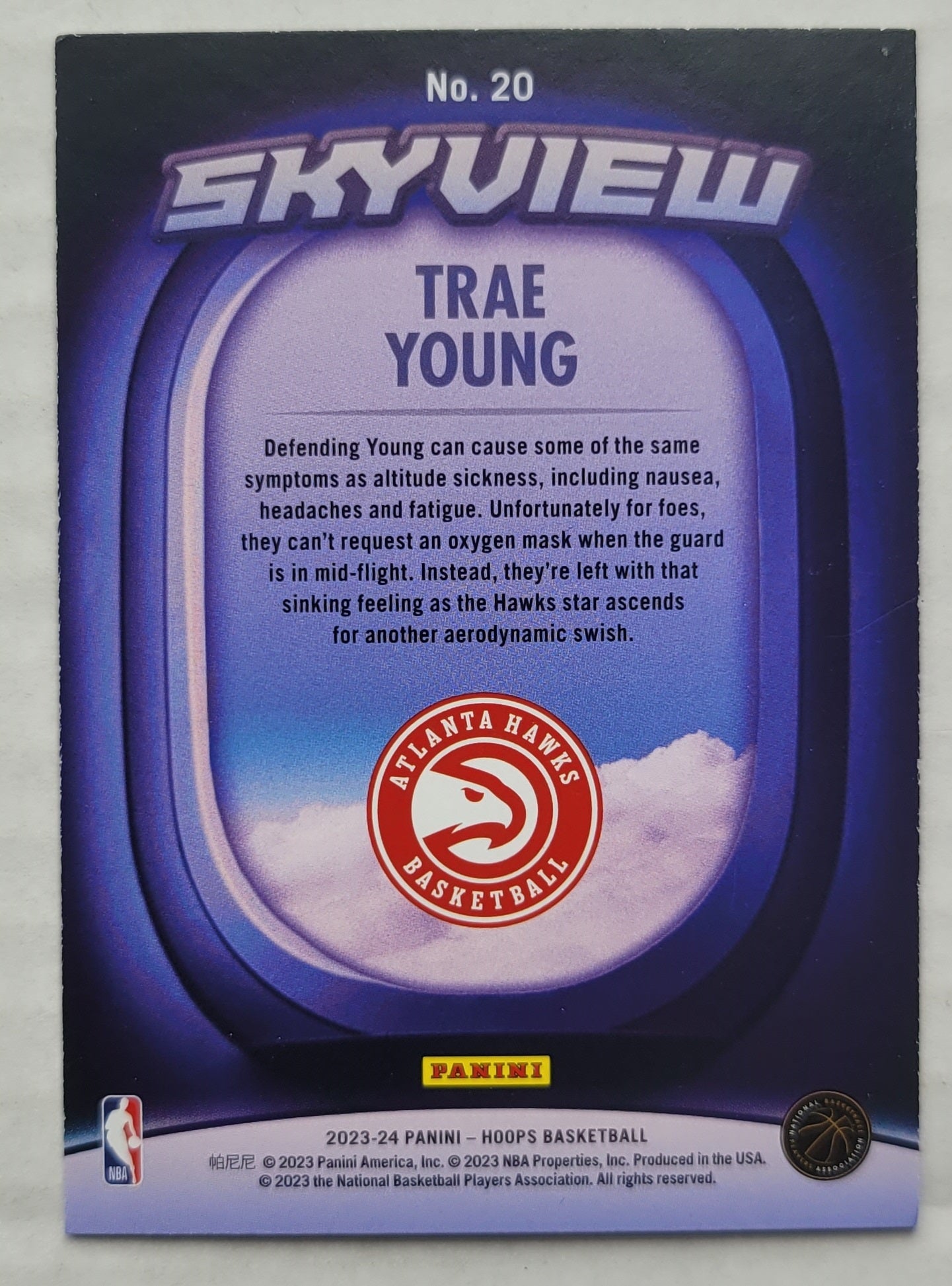 Trae Young - 2023-24 Hoops Skyview Holo #20