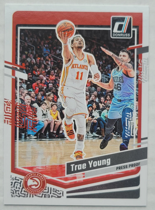Trae Young - 2023-24 Donruss Press Proof Silver #15