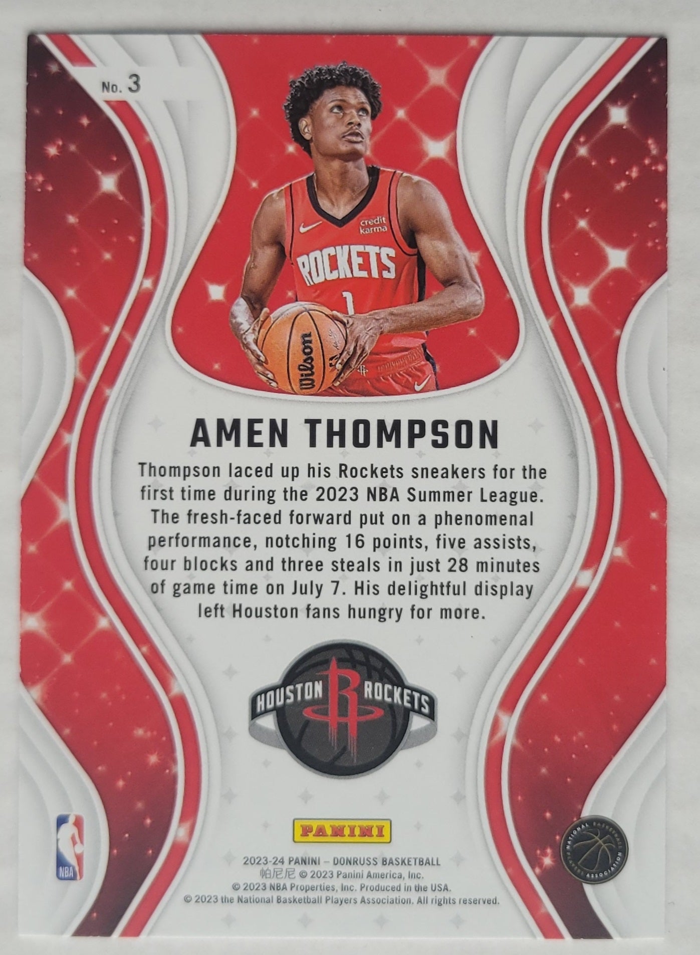 Amen Thompson - 2023-24 Donruss Magicians #3