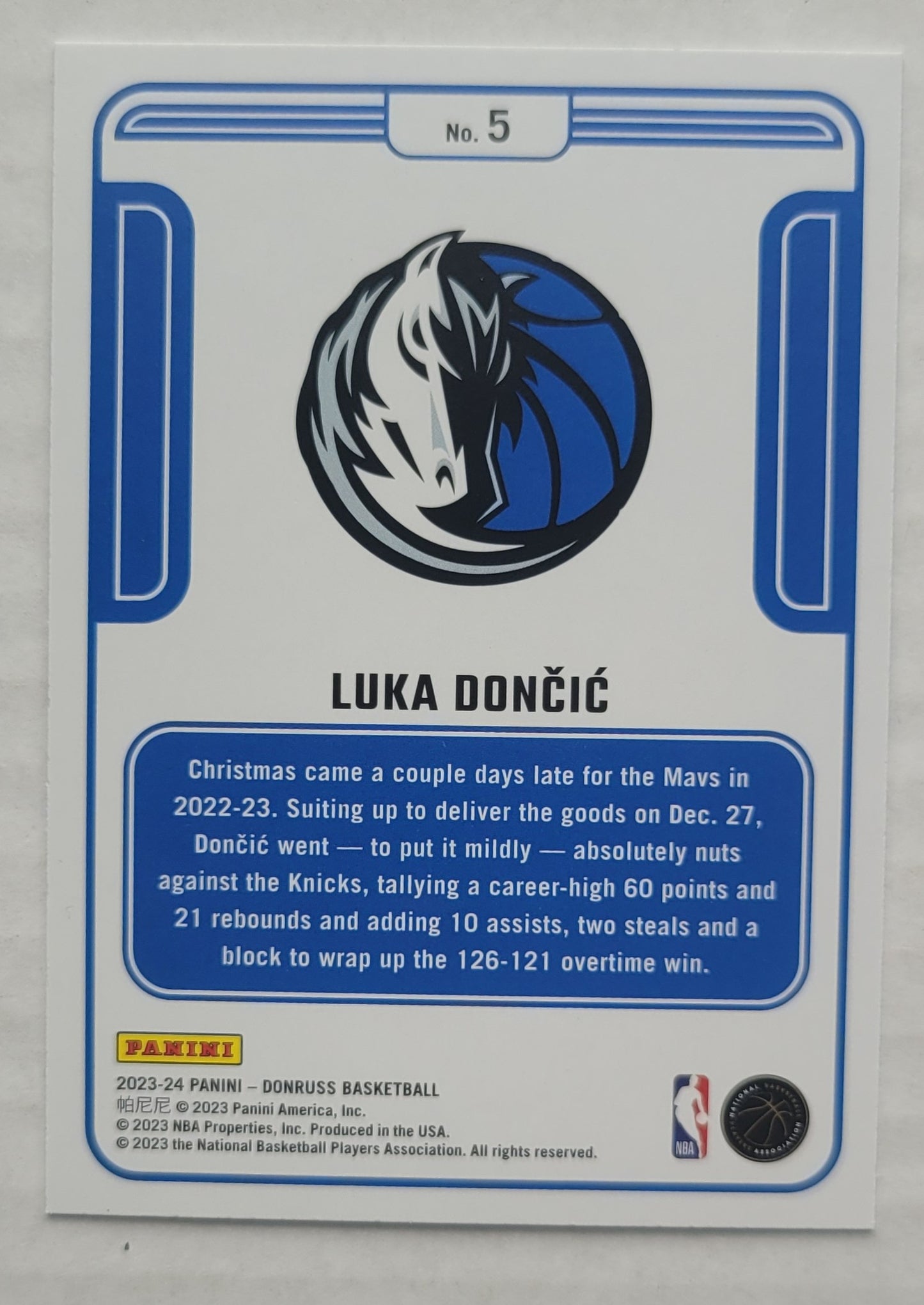 Luka Doncic - 2023-24 Donruss Complete Players #5