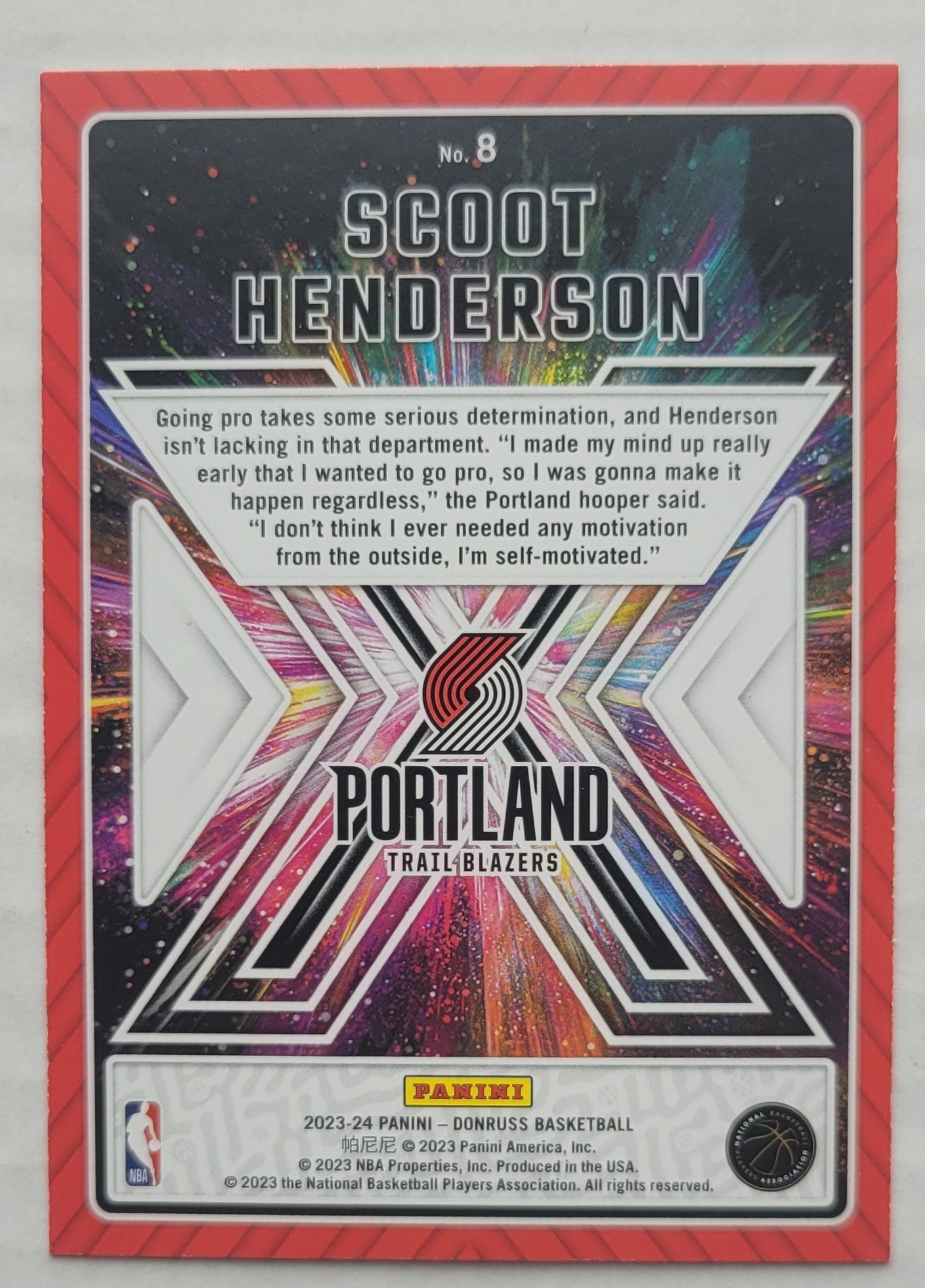 Scoot Henderson - 2023-24 Donruss Great X-Pectations #8