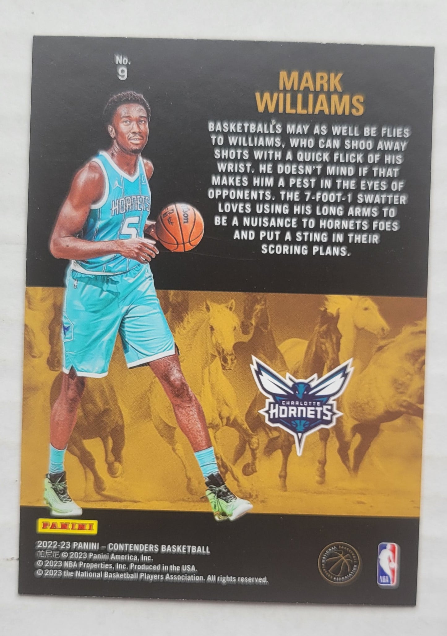 Mark Williams - 2022-23 Panini Contenders Rookie Stallions #9