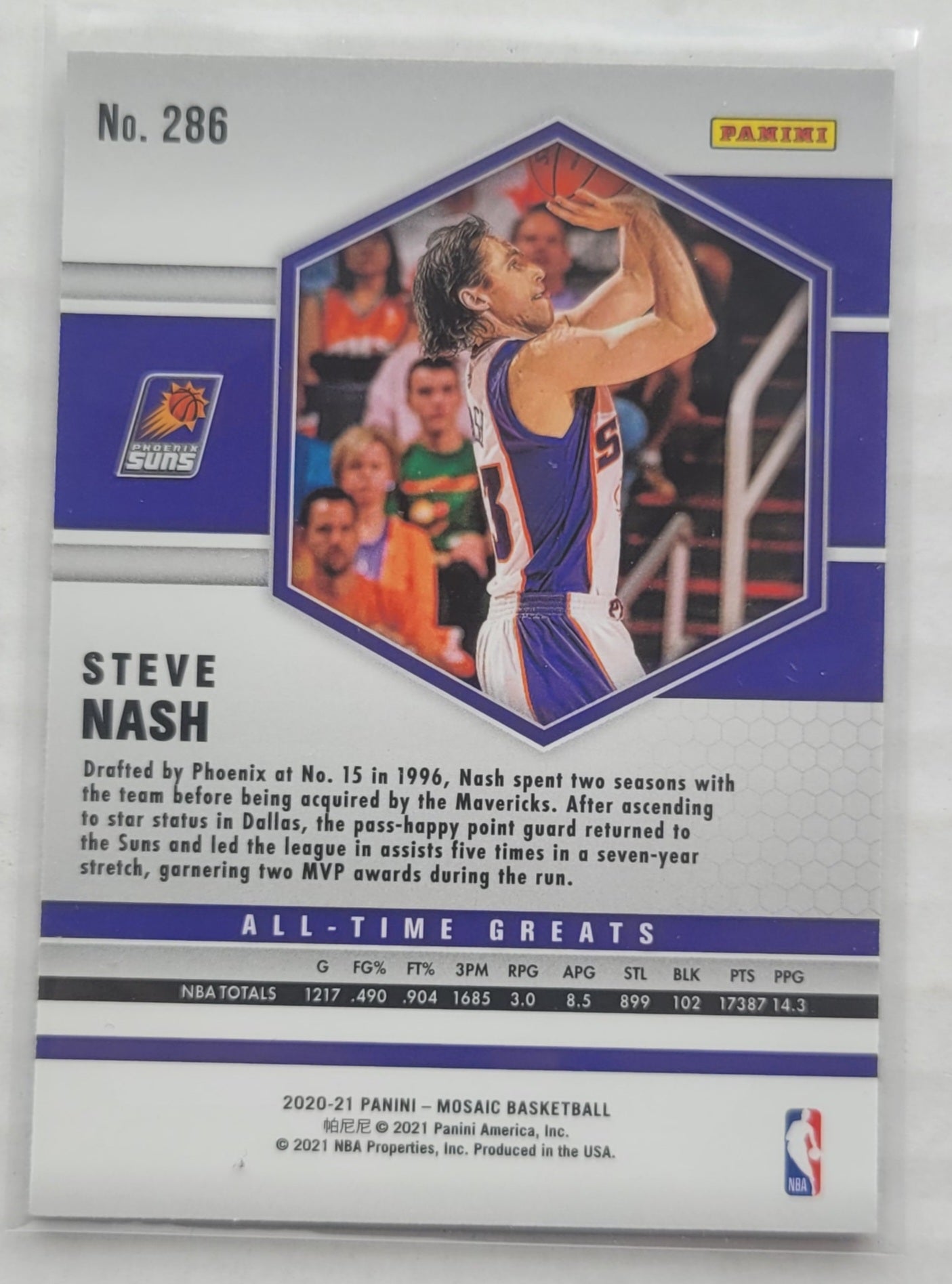 Steve Nash - 2020-21 Panini Mosaic Mosaic #286