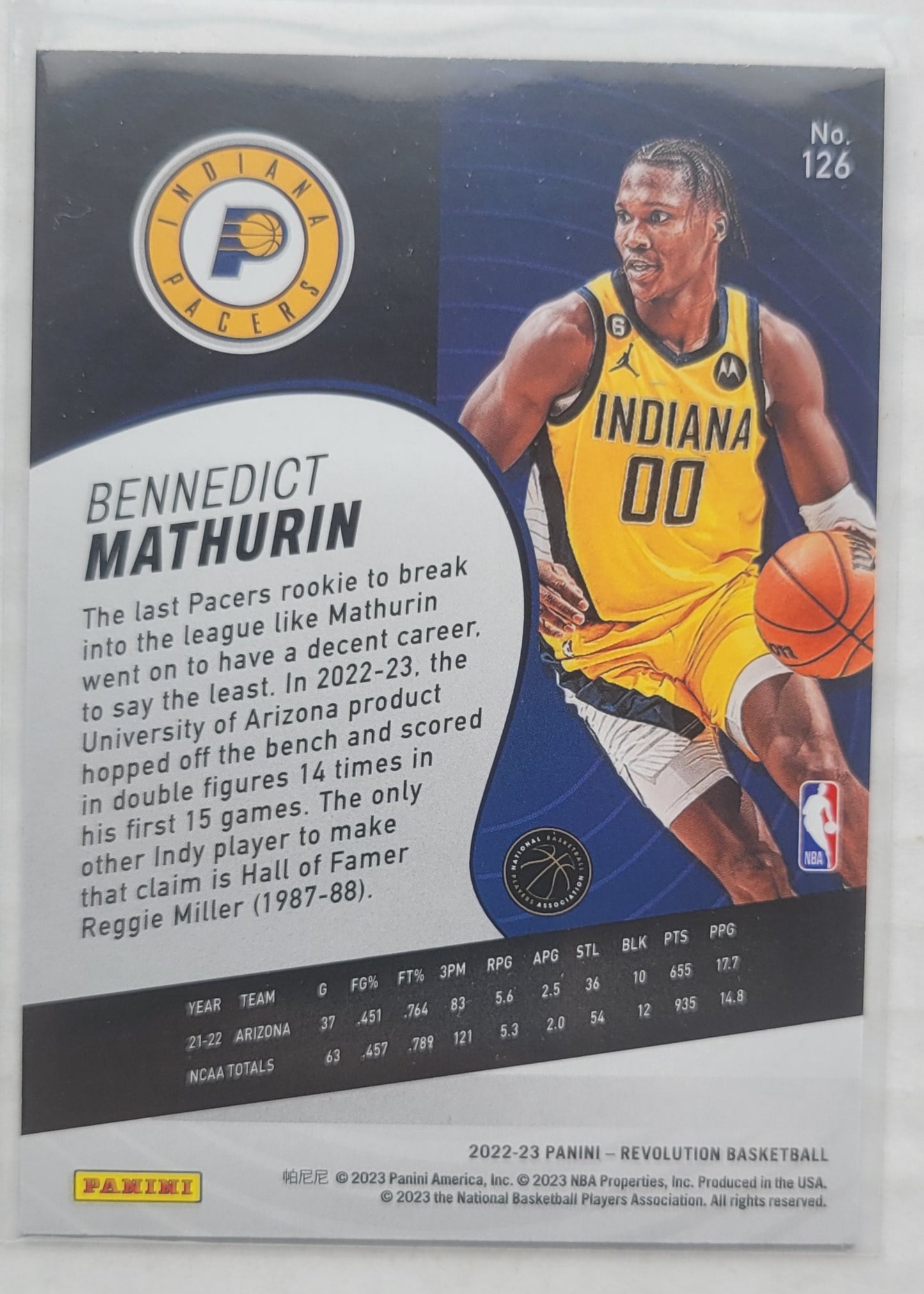 Bennedict Mathurin - 2022-23 Panini Revolution #126 RC