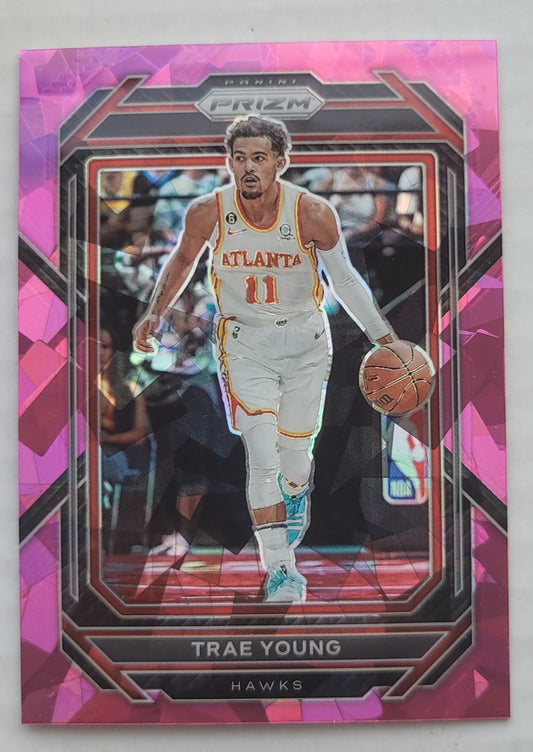 Trae Young - 2022-23 Panini Prizm Prizms Pink Ice #164