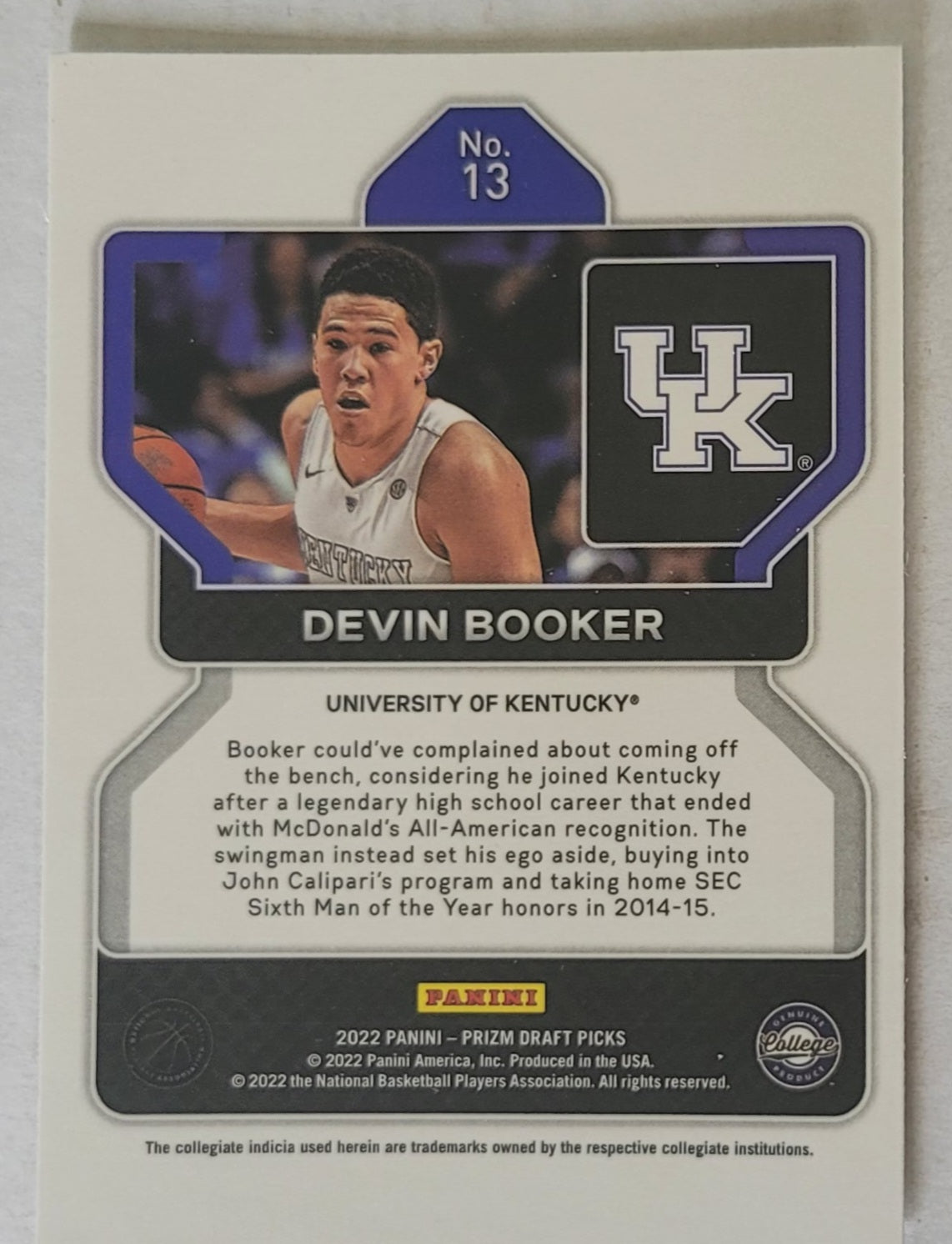 Devin Booker - 2022-23 Panini Prizm Draft Picks #13