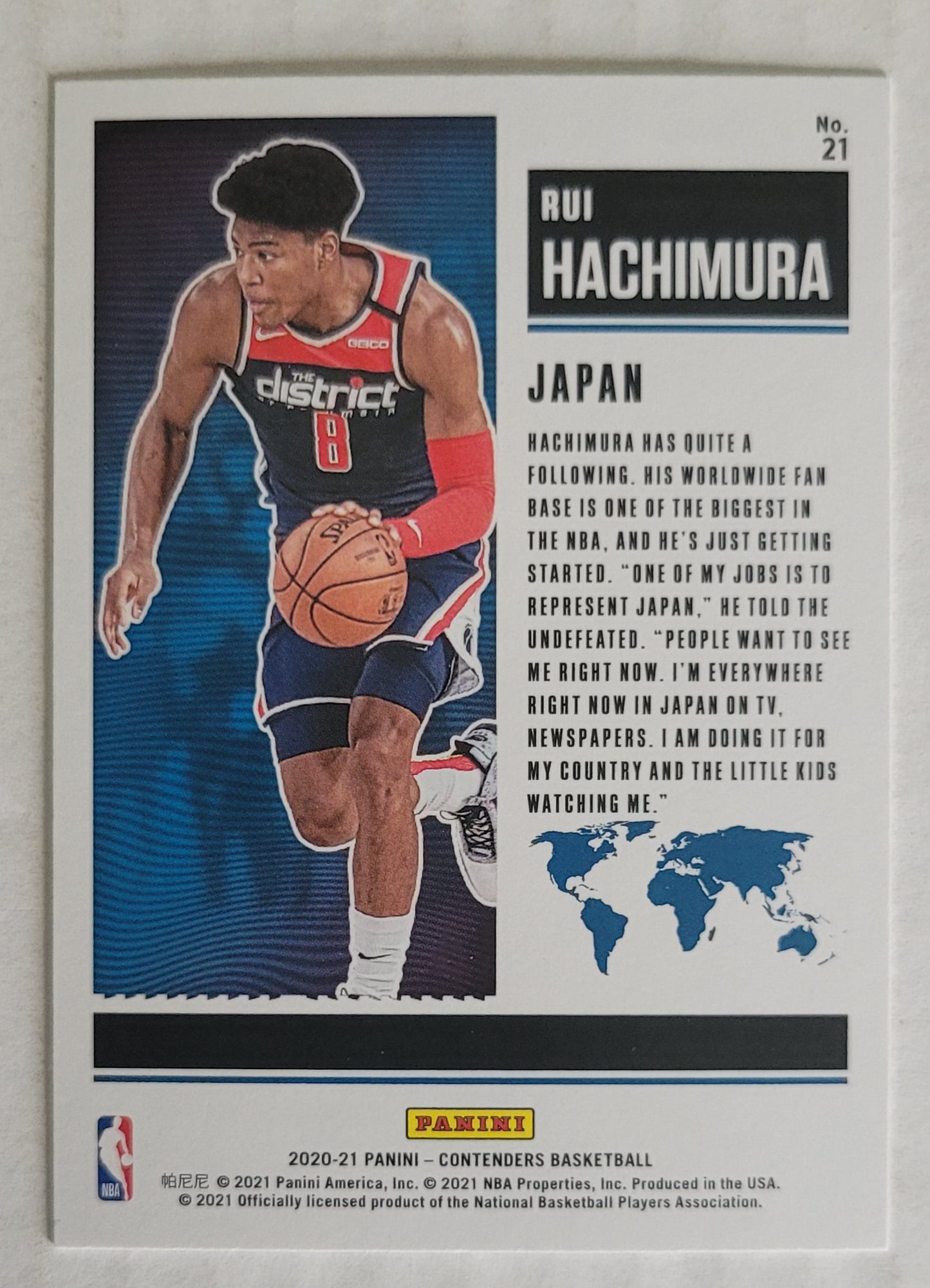 Rui Hachimura - 2020-21 Panini Contenders International Ticket #21