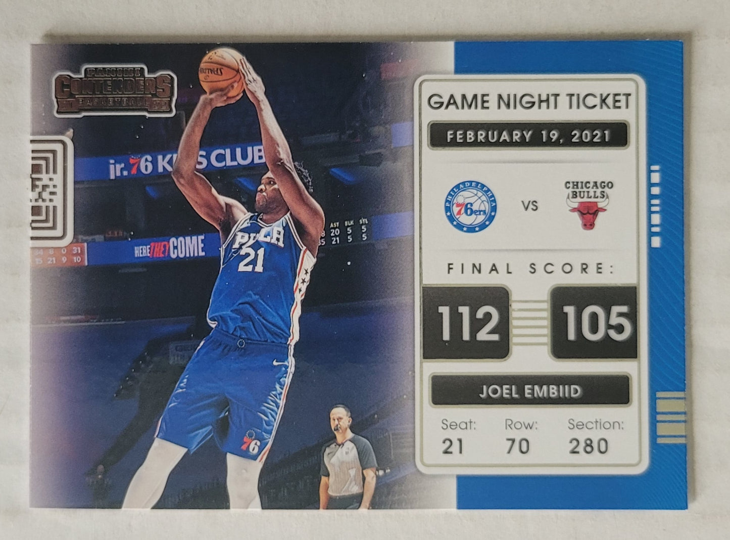 Joel Embiid - 2021-22 Panini Contenders Game Night Ticket #2