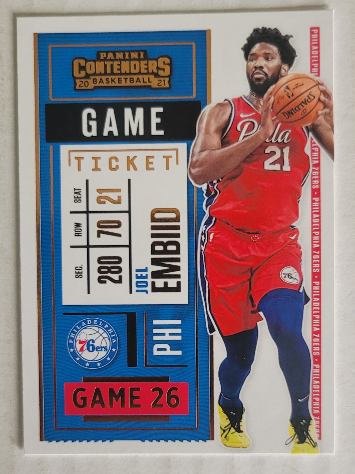 Joel Embiid - 2020-21 Panini Contenders Game Ticket Bronze #11