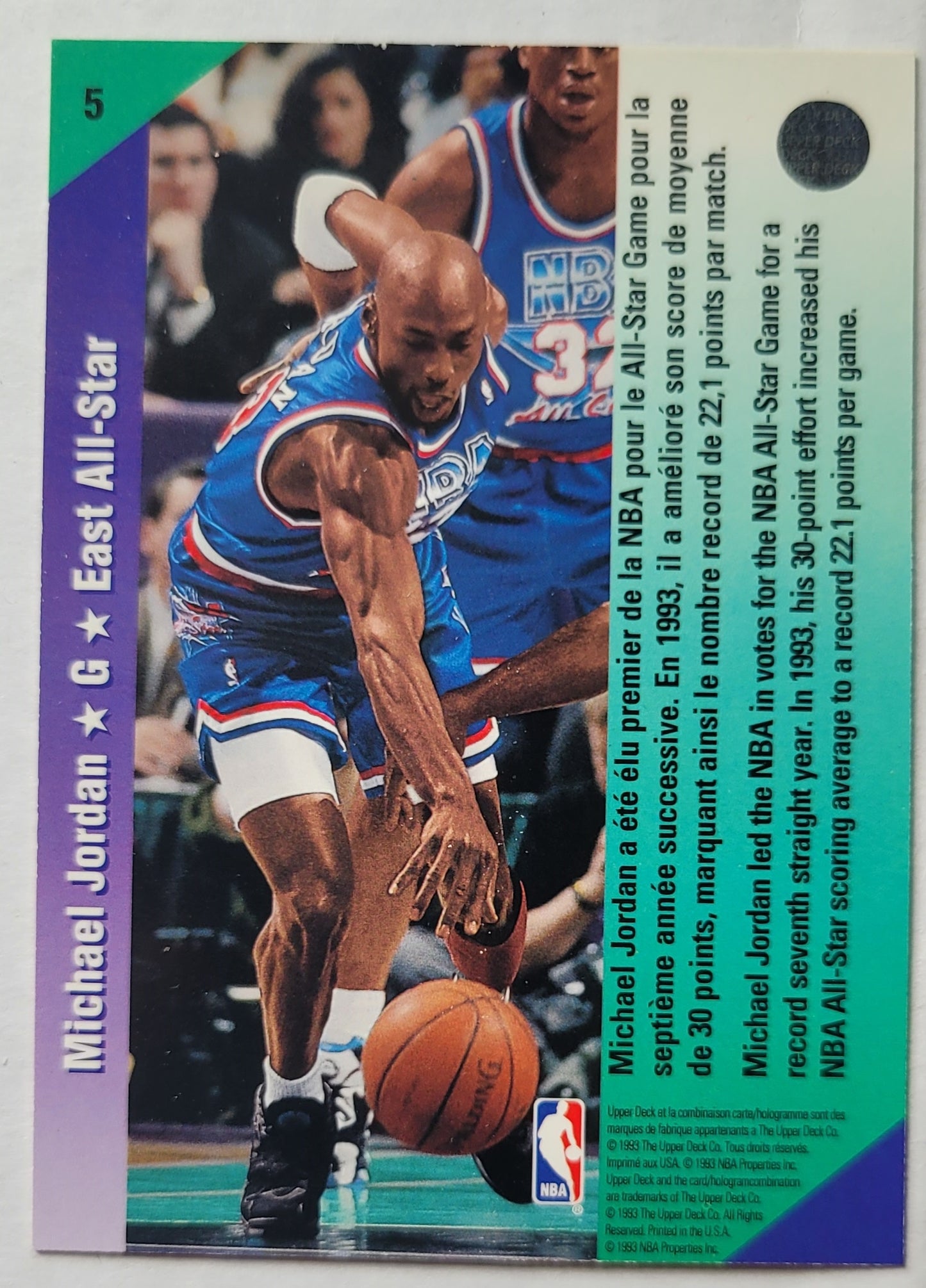 Michael Jordan - 1992-93 Upper Deck International French #5 AS