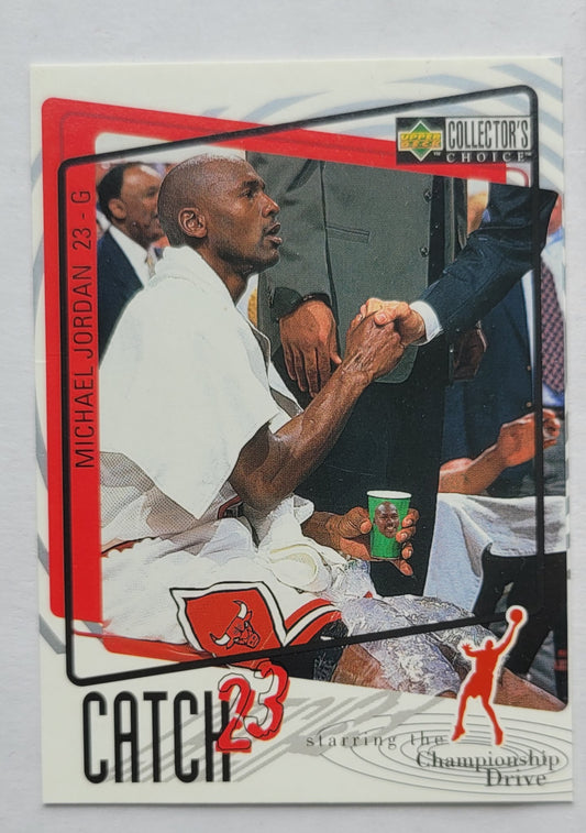 Michael Jordan - 1997-98 Collector's Choice International European #189 Catch 23 Championship Drive