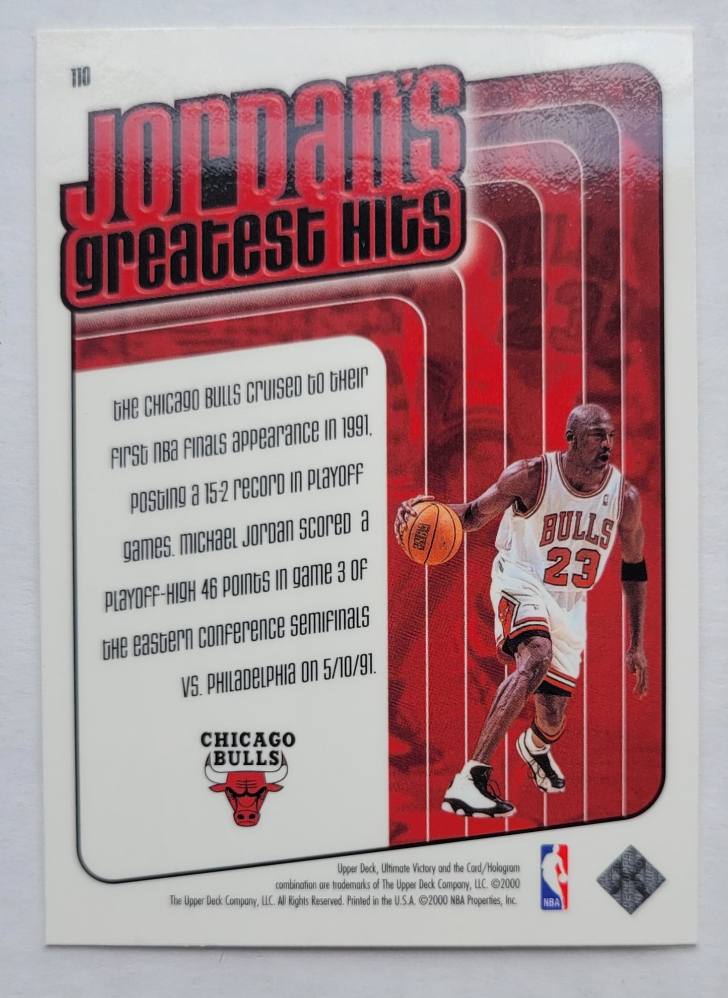 Michael Jordan - 1999-00 Ultimate Victory #110 GH