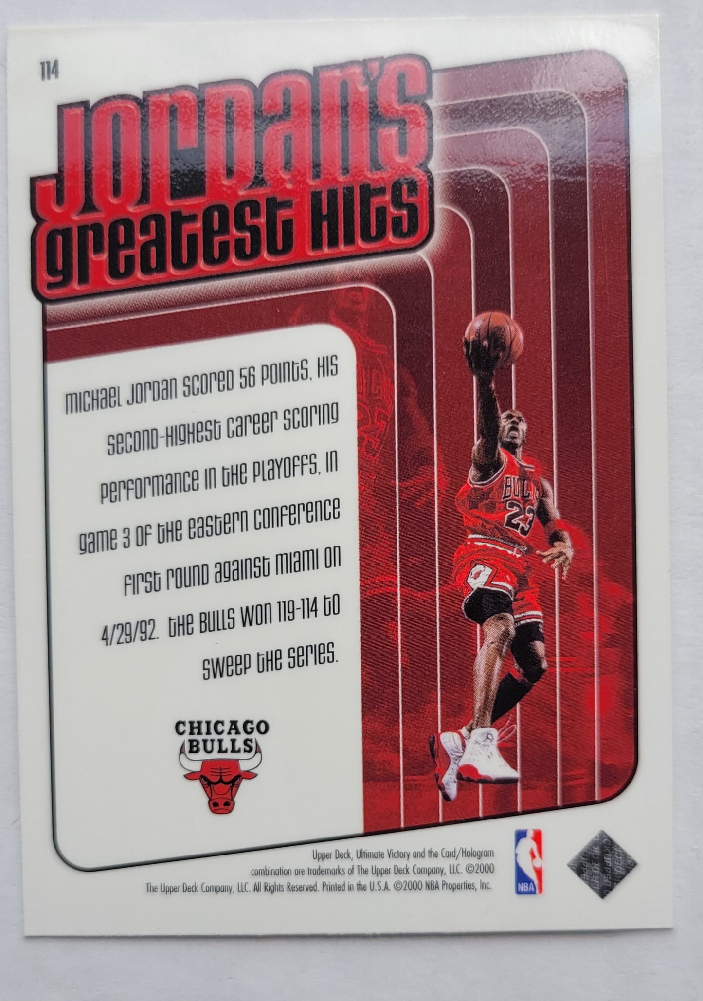 Michael Jordan - 1999-00 Ultimate Victory #114 GH