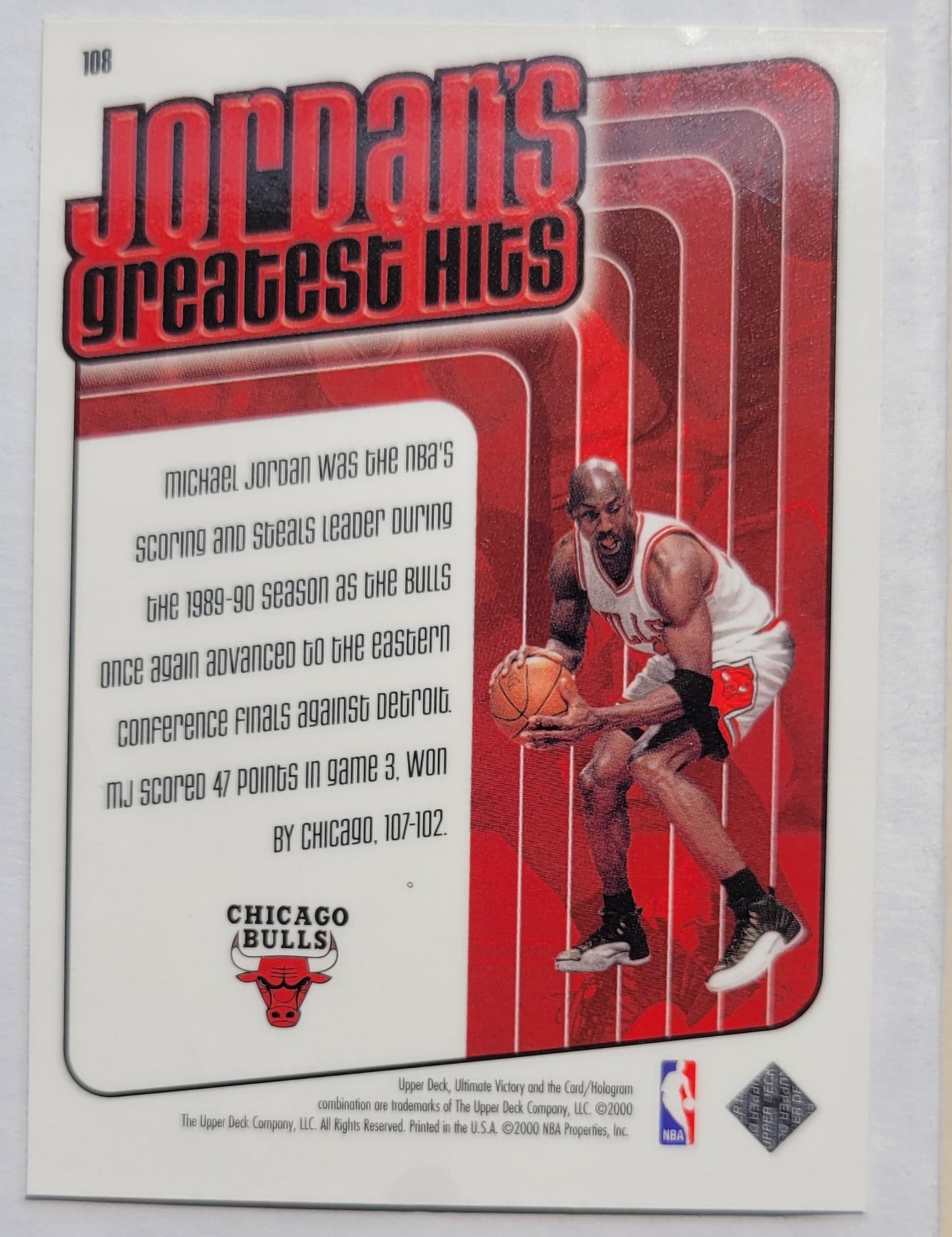 Michael Jordan - 1999-00 Ultimate Victory #108 GH