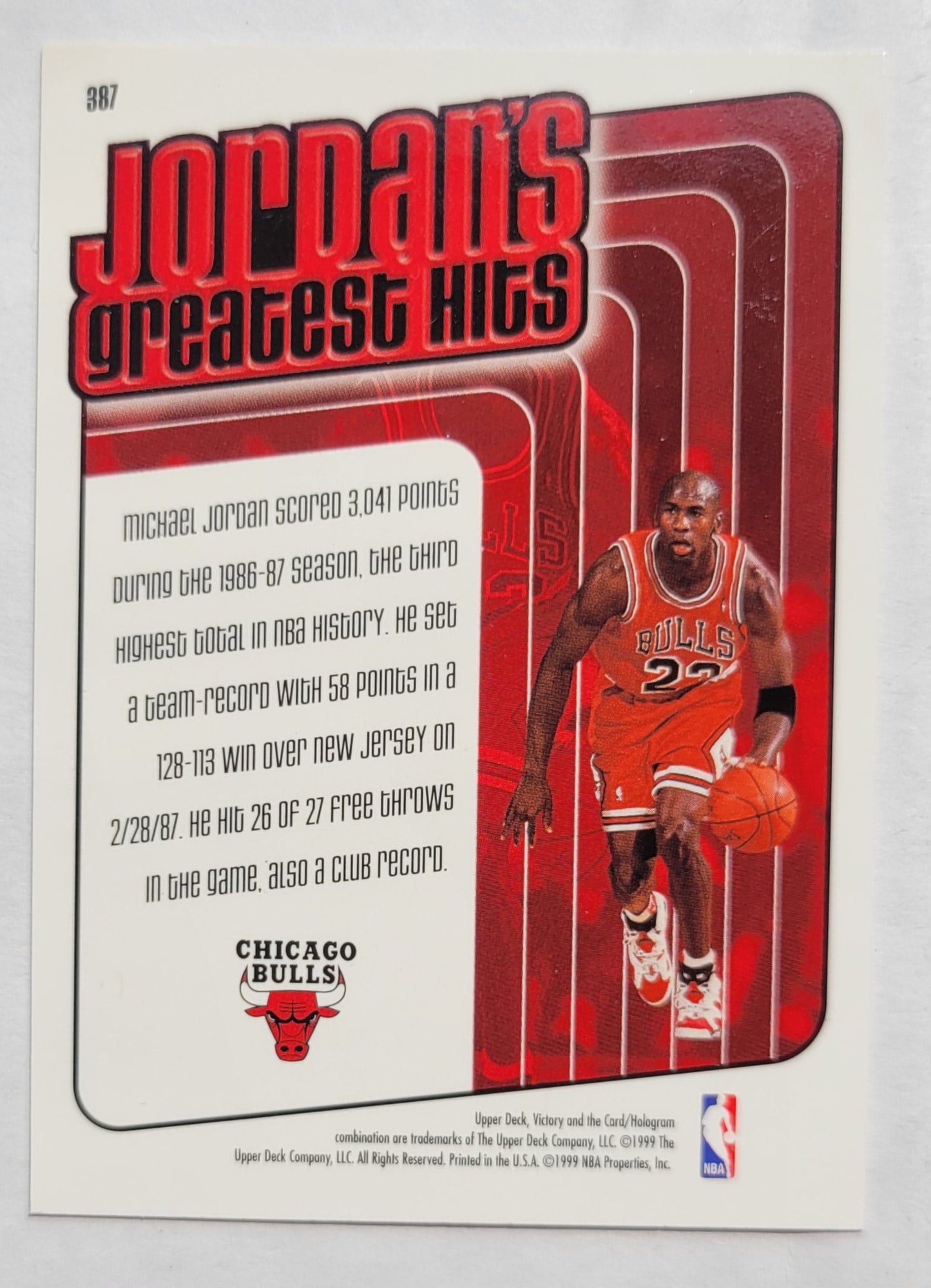 Michael Jordan - 1999-00 Upper Deck Victory #387 GH