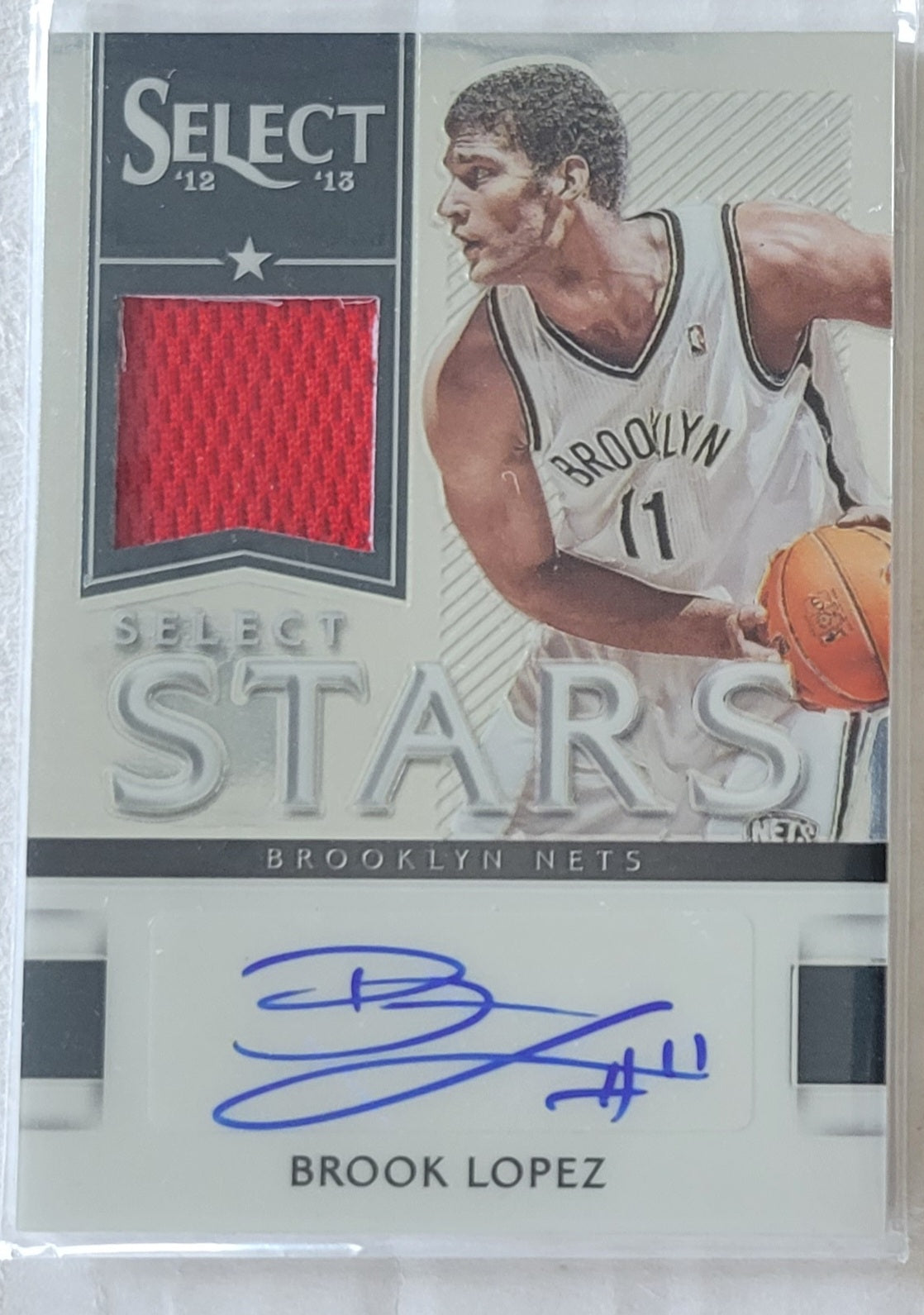 Brook Lopez - 2012-13 Select Select Stars Jersey Autographs #17 - 108/199