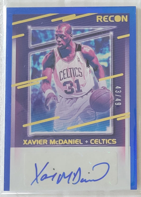 Xavier McDaniel - 2020-21 Panini Recon Recon Signatures Blue #RS-XMN - 43/49