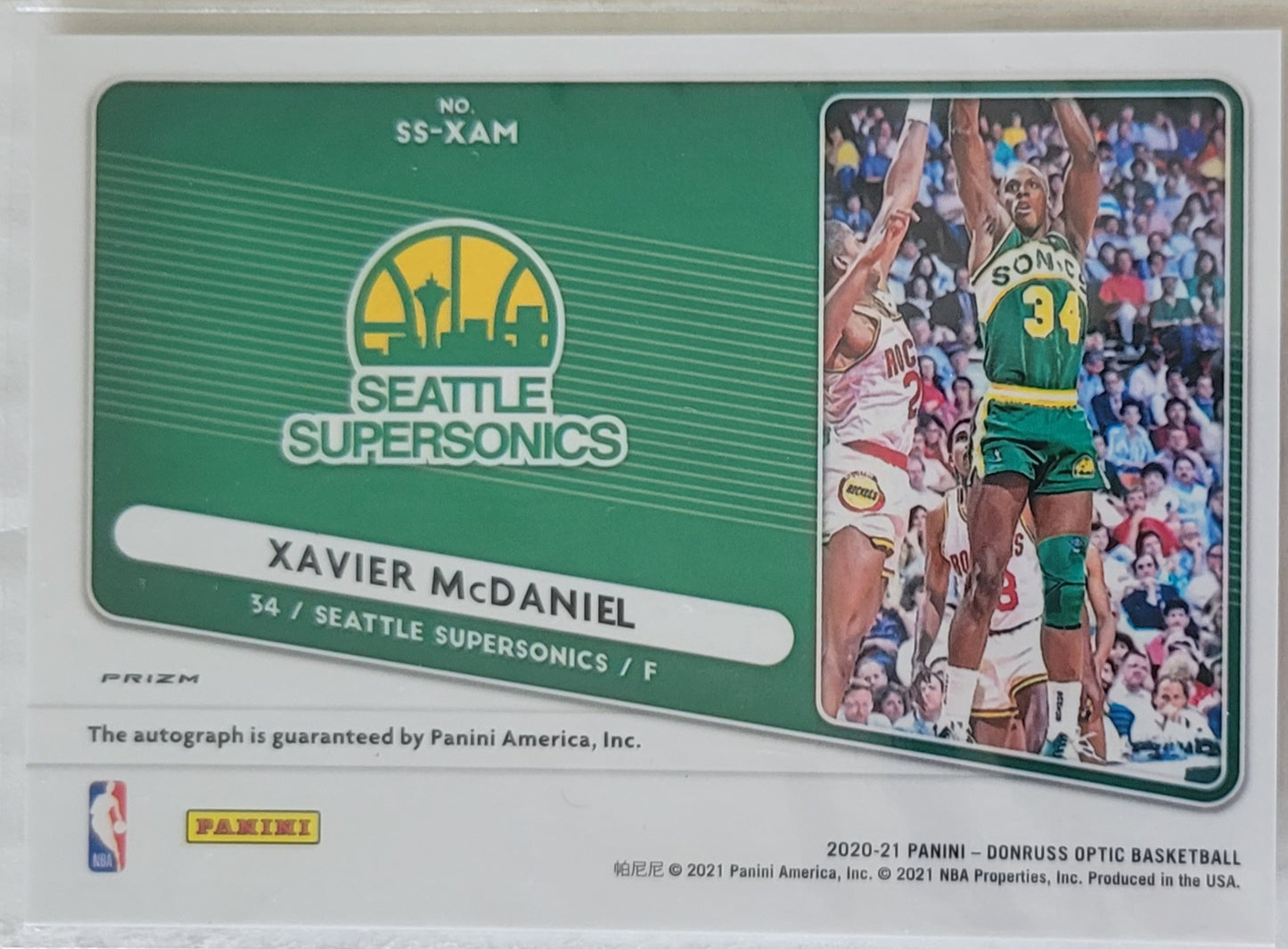 Xavier McDaniel - 2020-21 Donruss Optic Signature Series Choice #SS-XAM