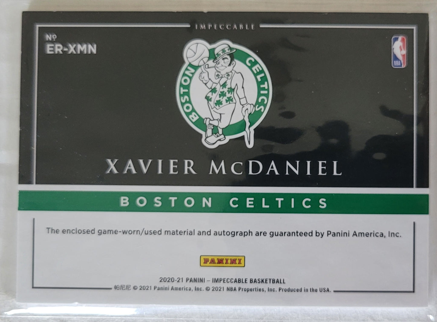 Xavier McDaniel - 2020-21 Panini Impeccable Elegance Retired Jersey Autographs #ER-XMN - 44/49