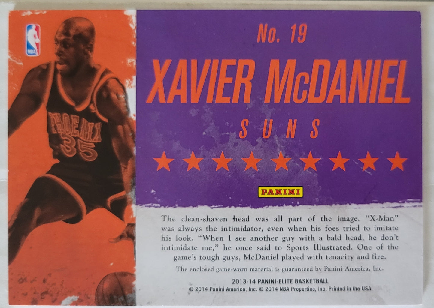 Xavier McDaniel - 2013-14 Elite Throwback Threads #19