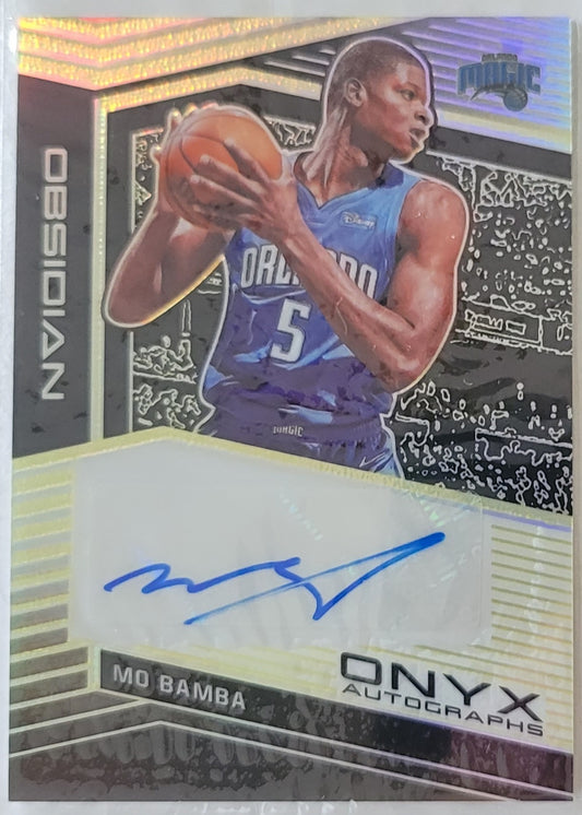 Mo Bamba - 2019-20 Panini Obsidian Onyx Autographs Electric Etch Yellow #OA-MBB - 05/10