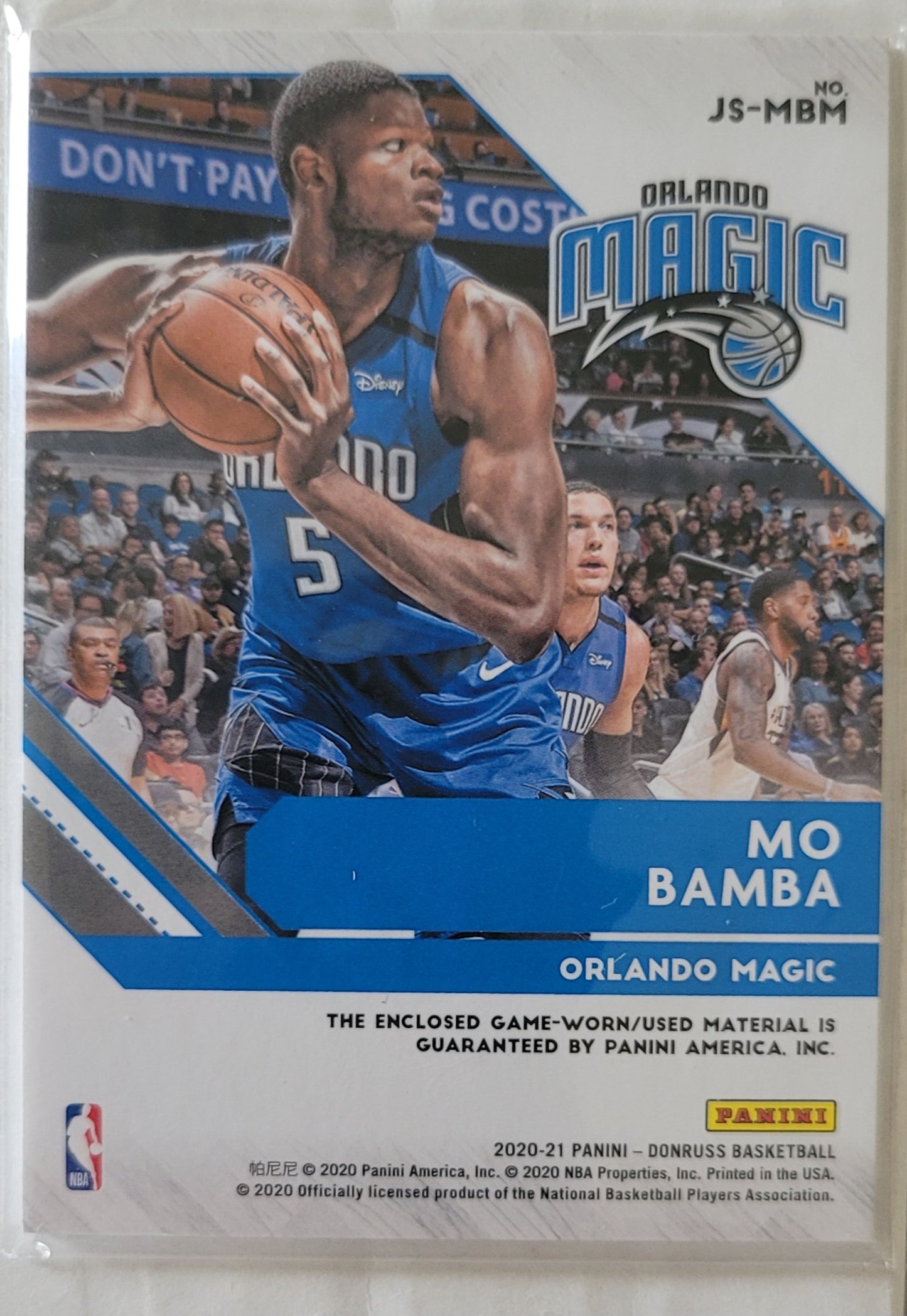 Mo Bamba - 2020-21 Donruss Jersey Series #JS-MBM