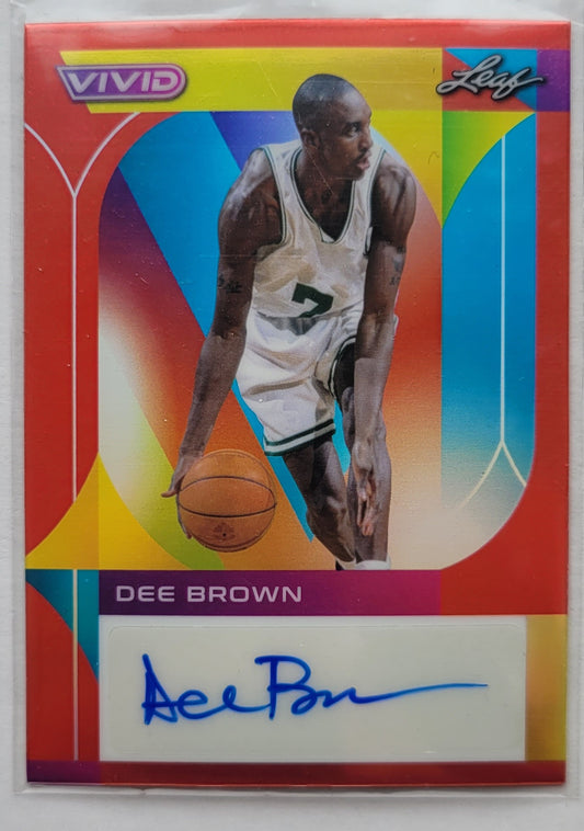 Dee Brown - 2022-23 Leaf Vivid Red #BADB1 - 3/35