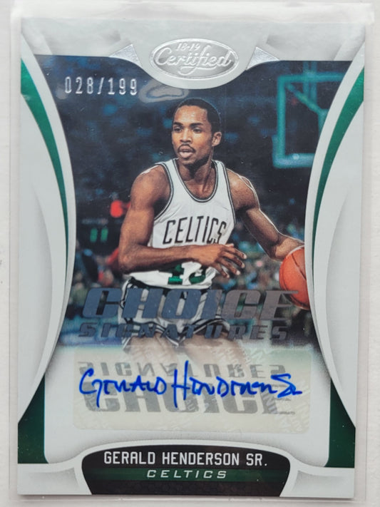 Gerald Henderson Sr. - 2018-19 Certified Choice Signatures #CS-GHS - 028/199