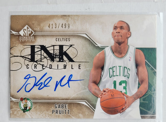 Gabe Pruitt  - 2009-10 SP Signature Edition INKcredible #IGP - 413/499