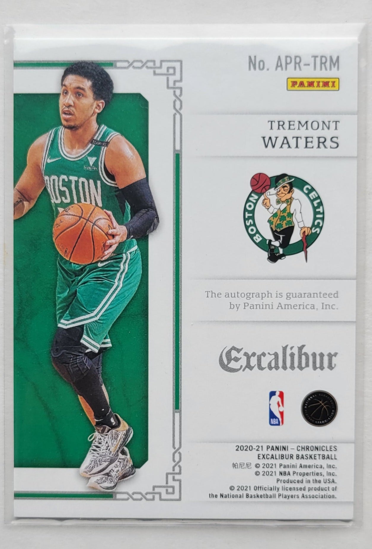 Tremont Waters - 2020-21 Panini Chronicles Excalibur Apprentice Signatures Red #APR-TRM