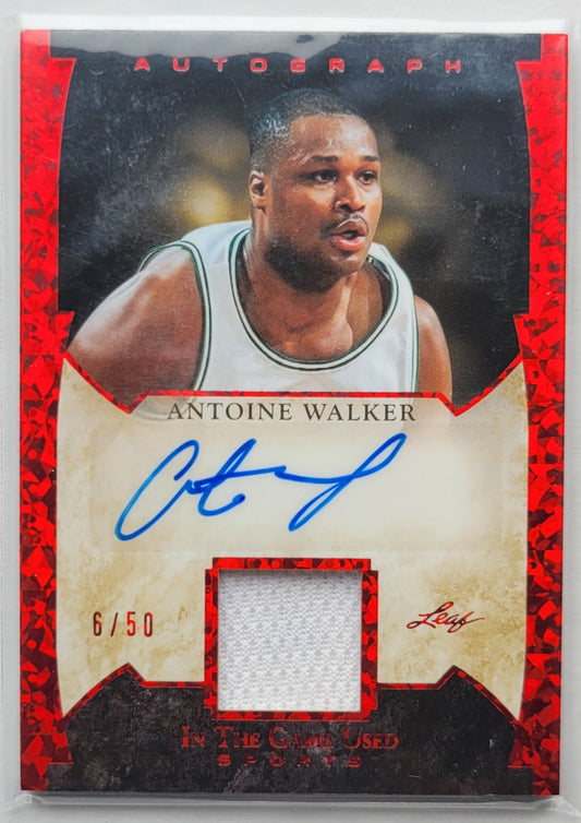 Antoine Walker - 2022 Leaf In The Game Used Sports Autographs Red #GUA-AW1 - 6/50